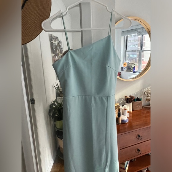 Midi light blue cocktail dress size S - Picture 2 of 2
